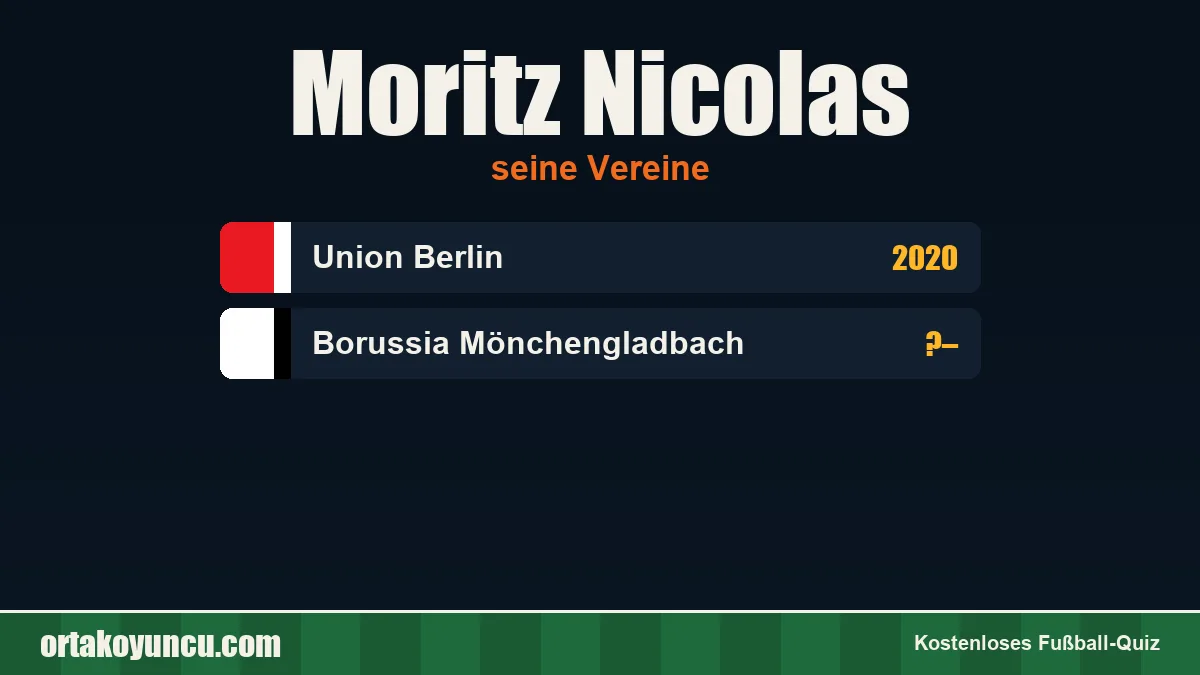 Moritz Nicolas: Vereine und Jahre