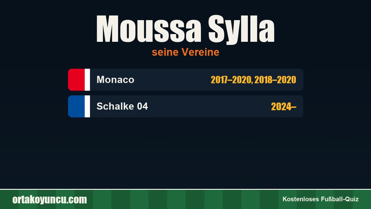 Moussa Sylla: Vereine und Jahre