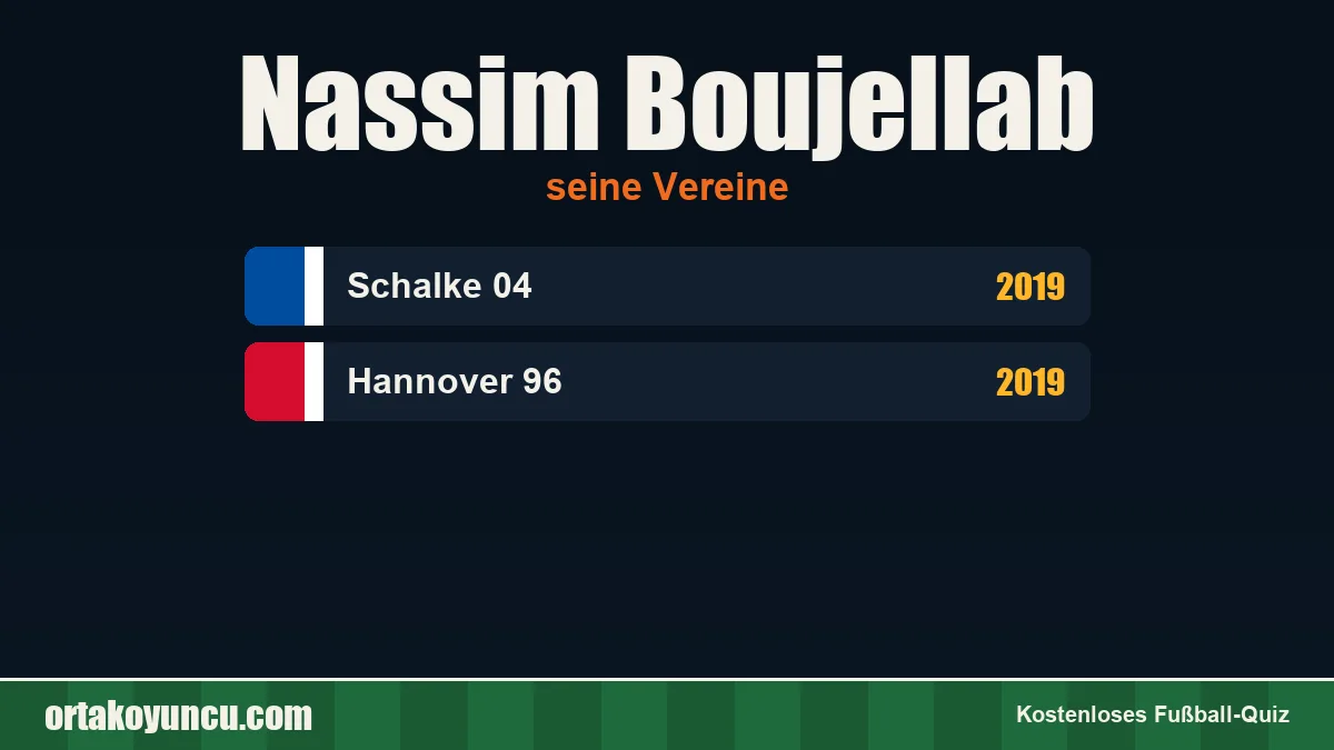 Nassim Boujellab: Vereine und Jahre
