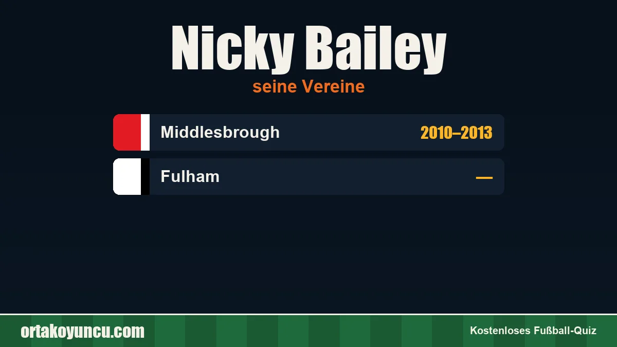 Nicky Bailey: Vereine und Jahre