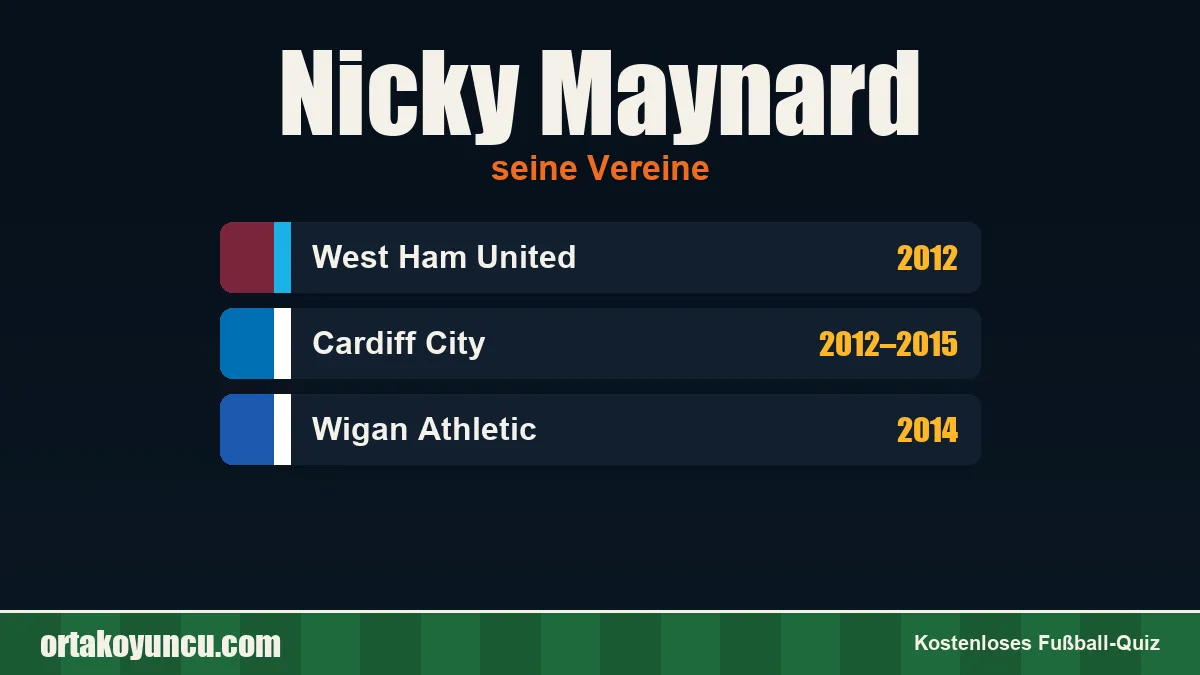Nicky Maynard: Vereine und Jahre