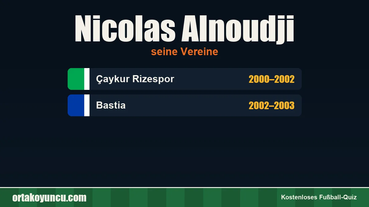 Nicolas Alnoudji: Vereine und Jahre