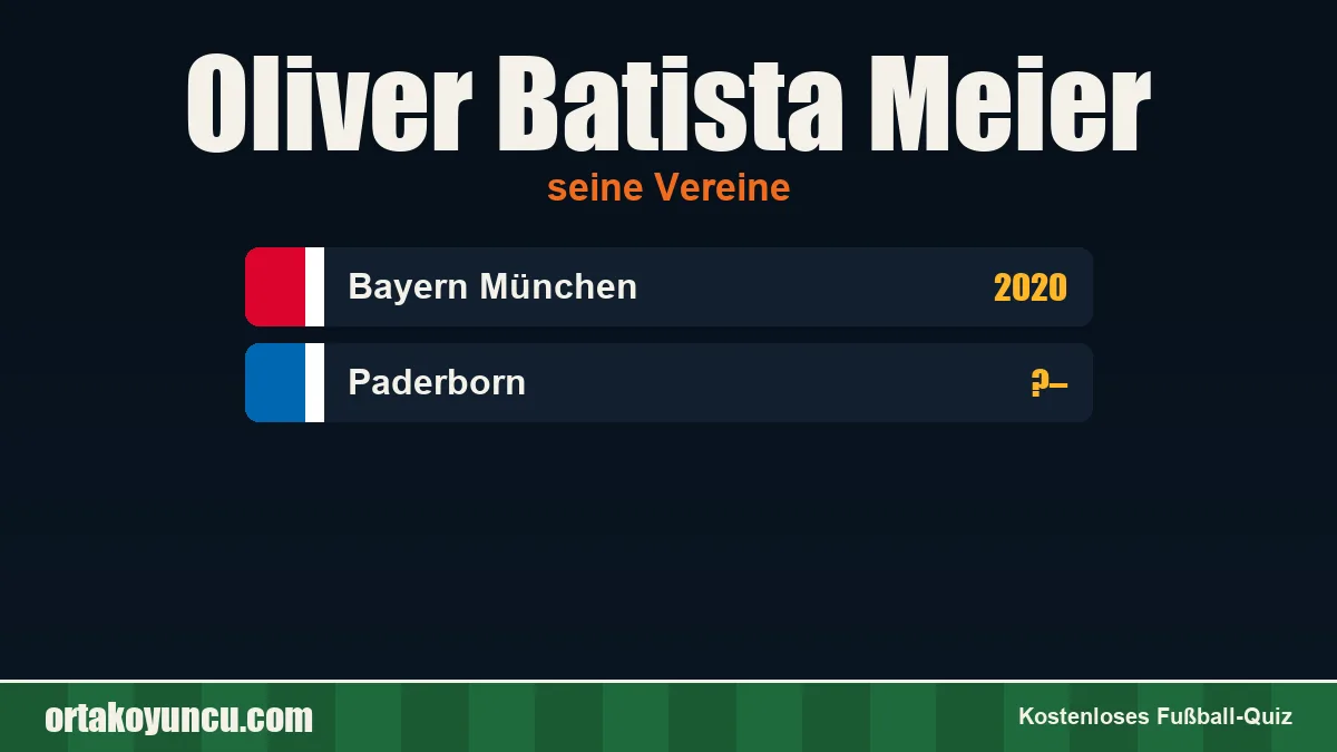 Oliver Batista Meier: Vereine und Jahre