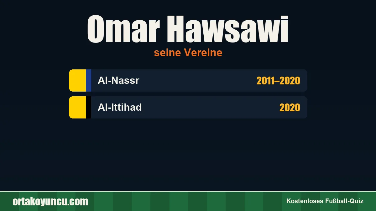Omar Hawsawi: Vereine und Jahre