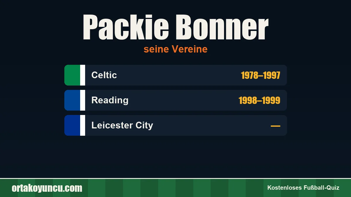Packie Bonner: Vereine und Jahre