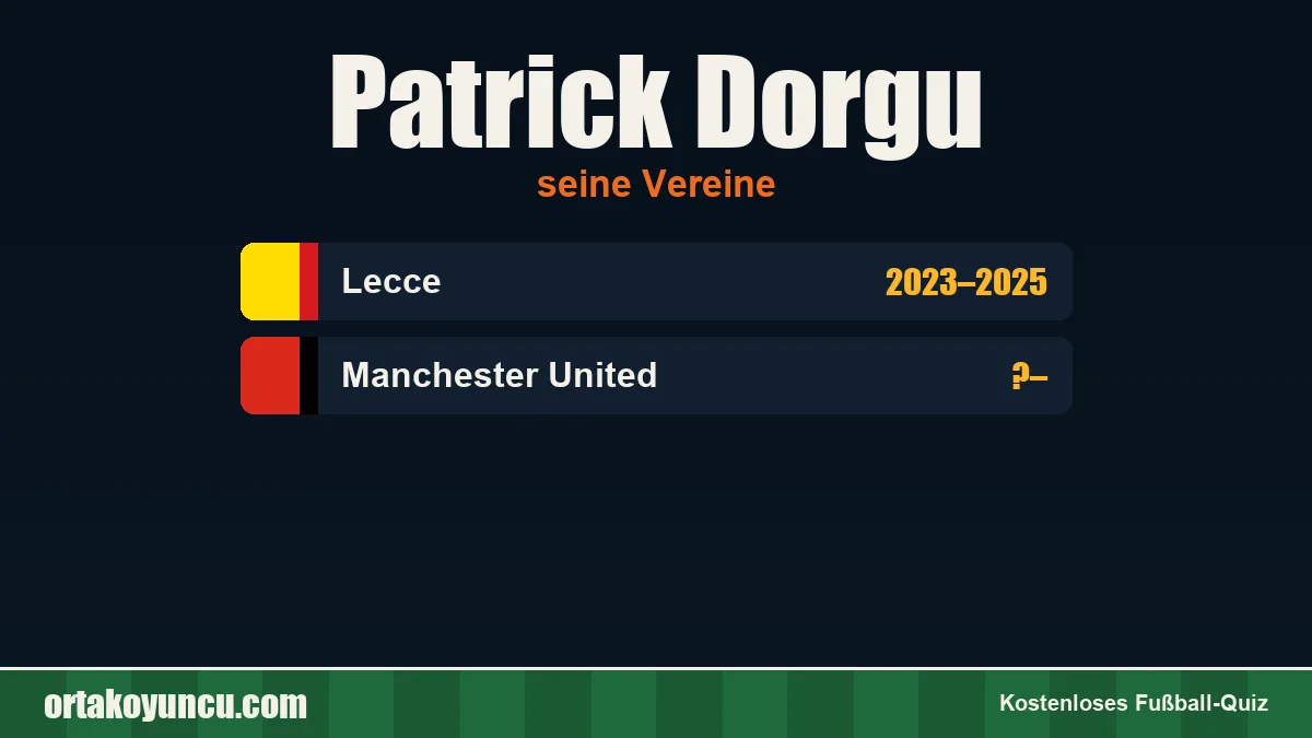 Patrick Dorgu: Vereine und Jahre