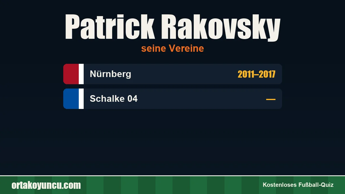 Patrick Rakovsky: Vereine und Jahre