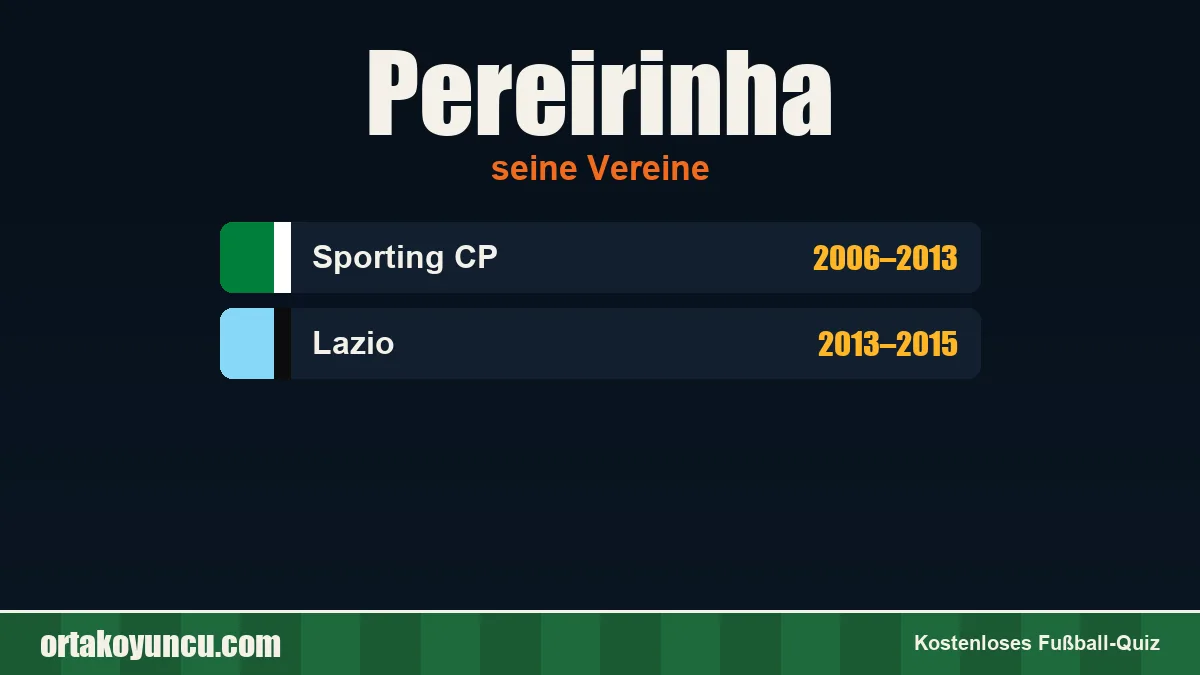 Pereirinha: Vereine und Jahre