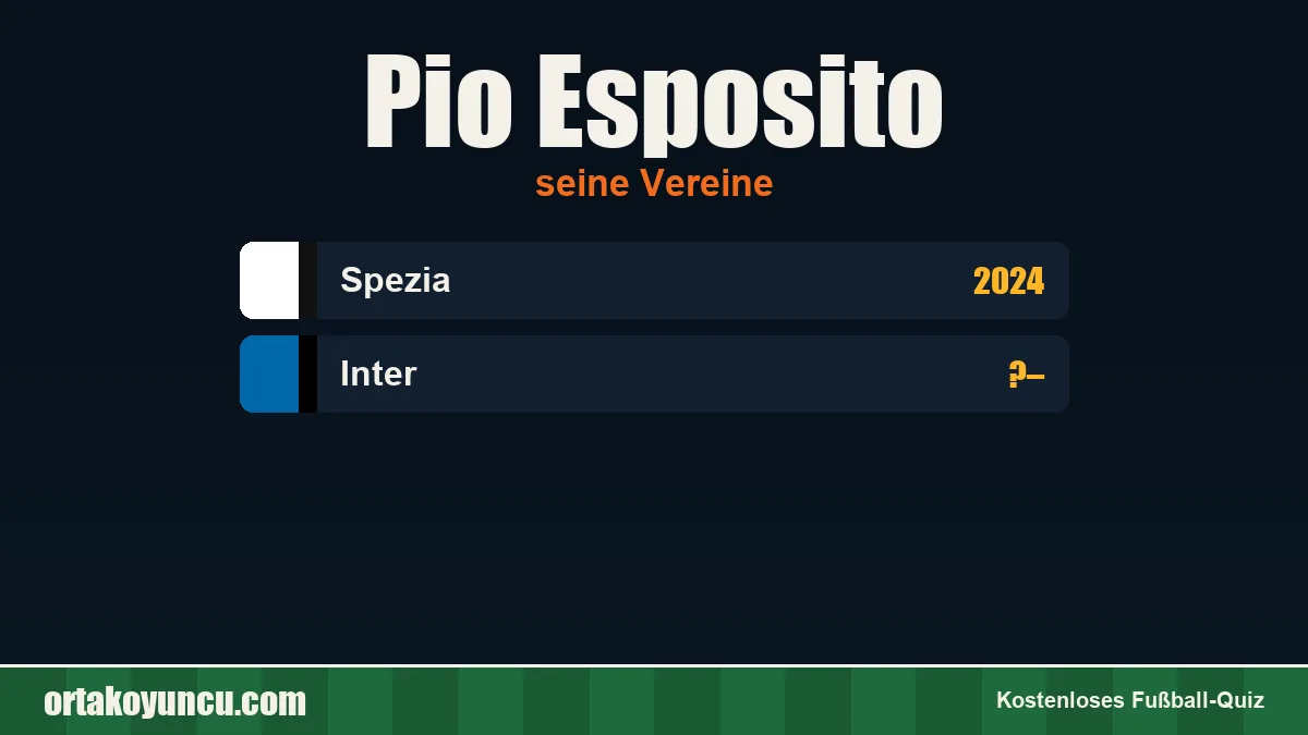 Pio Esposito: Vereine und Jahre