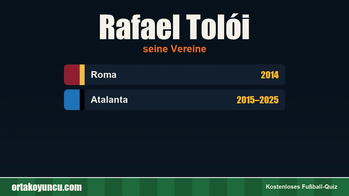 Rafael Tolói: Vereine und Jahre