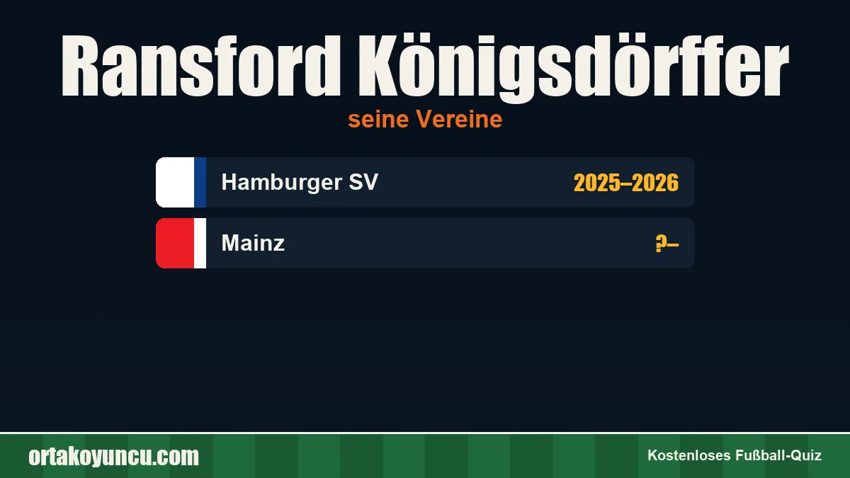Ransford Königsdörffer: Vereine und Jahre
