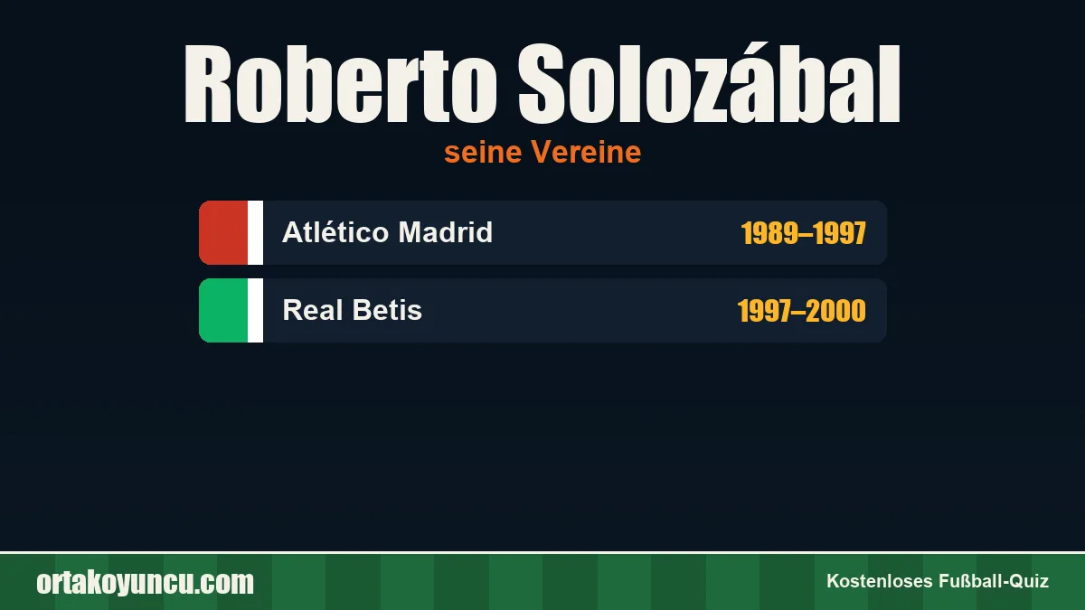 Roberto Solozábal: Vereine und Jahre