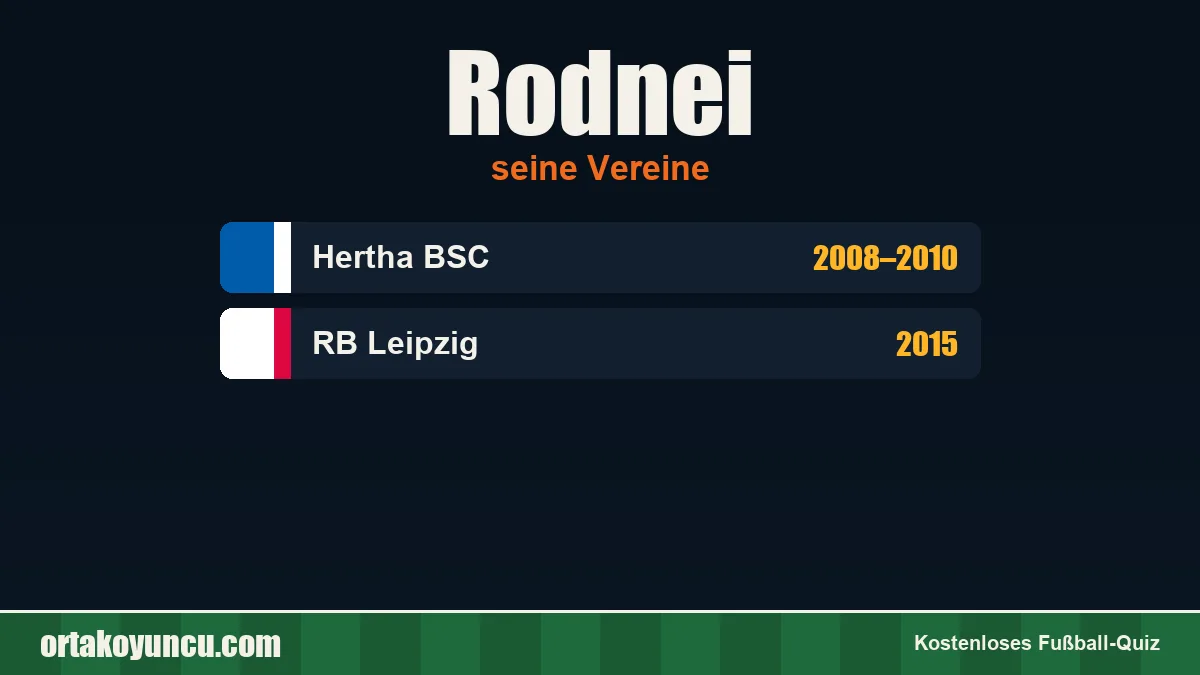 Rodnei: Vereine und Jahre