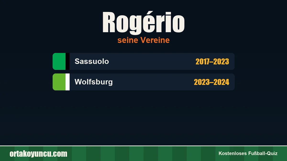 Rogério: Vereine und Jahre
