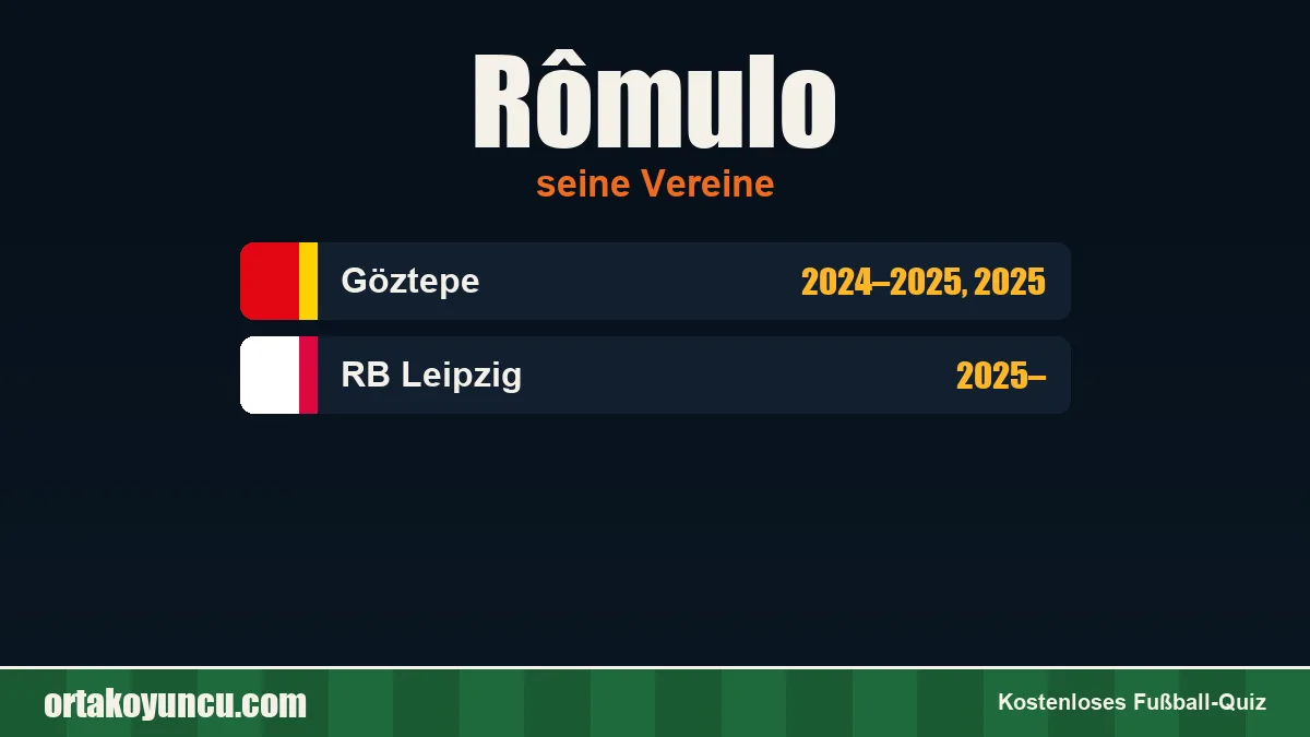 Rômulo: Vereine und Jahre