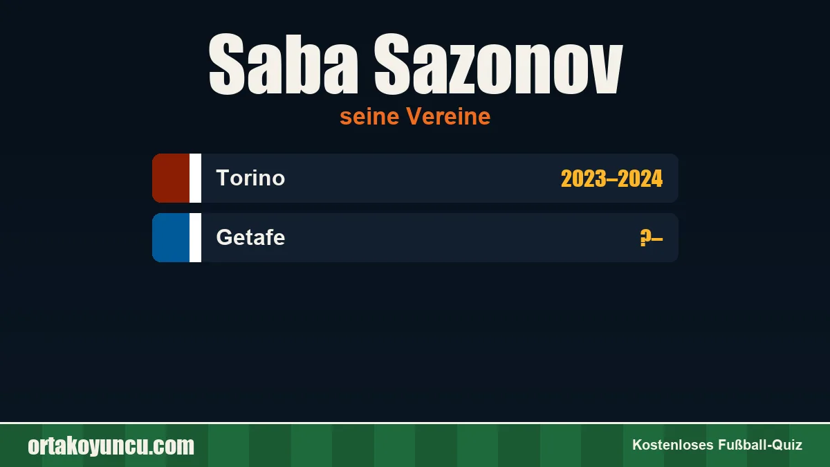 Saba Sazonov: Vereine und Jahre