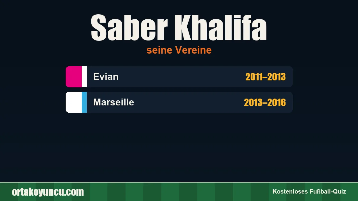 Saber Khalifa: Vereine und Jahre
