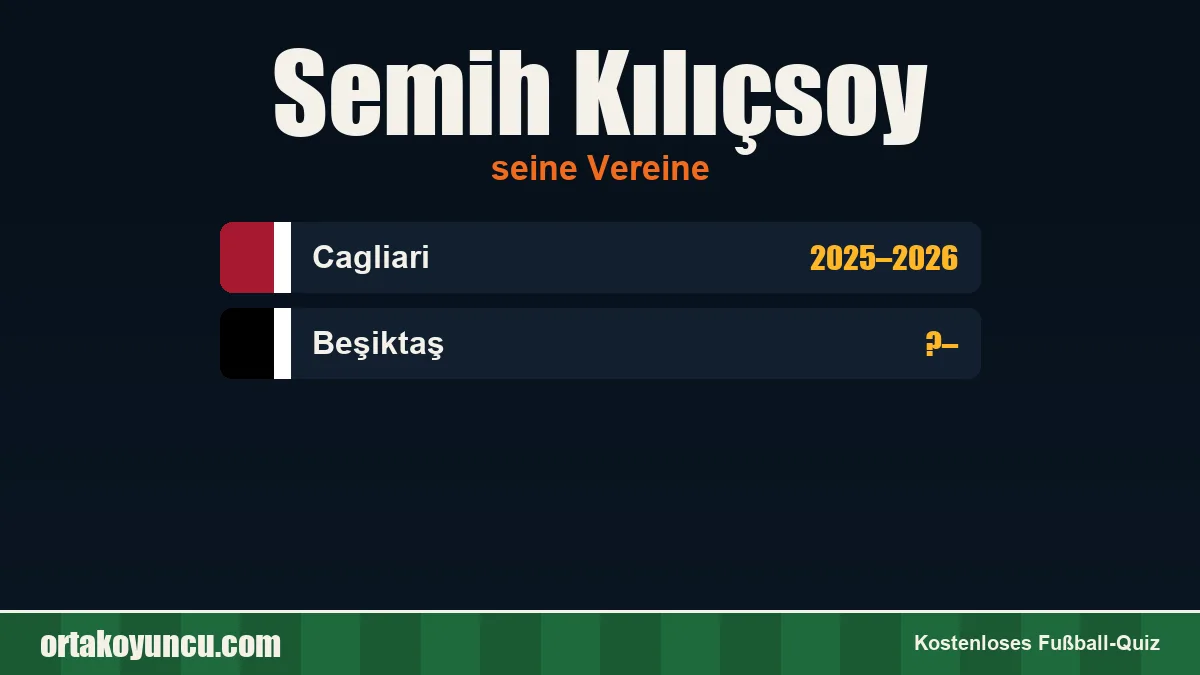 Semih Kılıçsoy: Vereine und Jahre