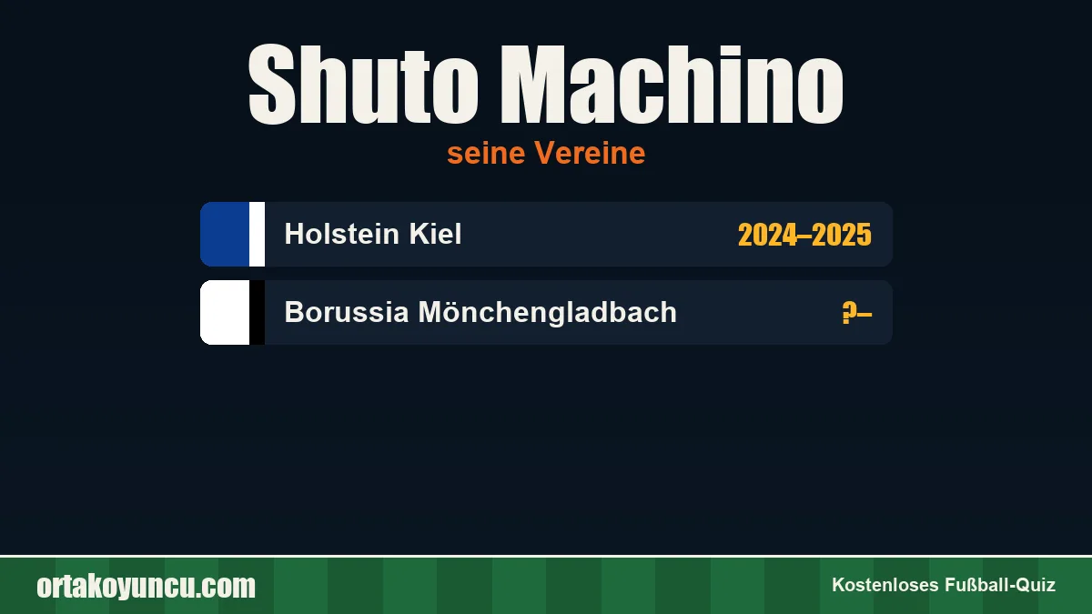Shuto Machino: Vereine und Jahre