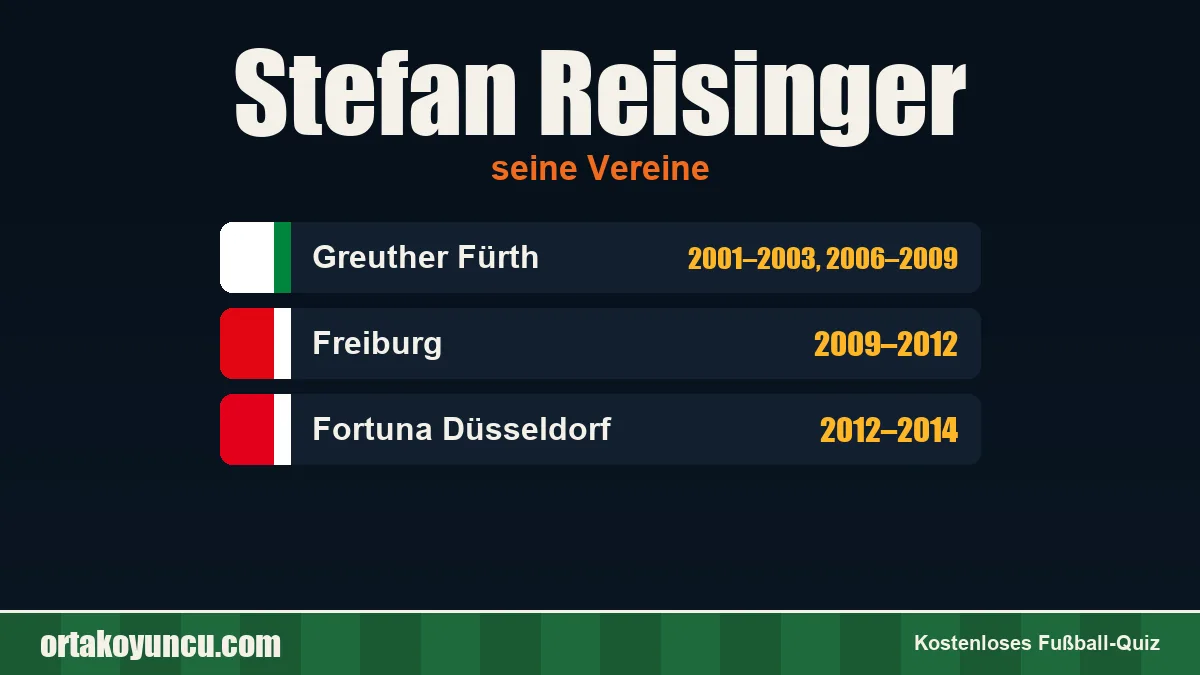 Stefan Reisinger: Vereine und Jahre