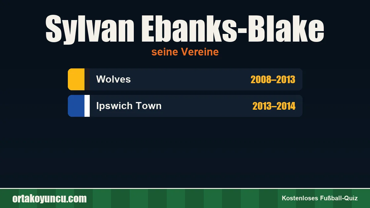 Sylvan Ebanks-Blake: Vereine und Jahre