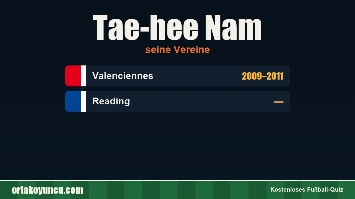 Tae-hee Nam: Vereine und Jahre