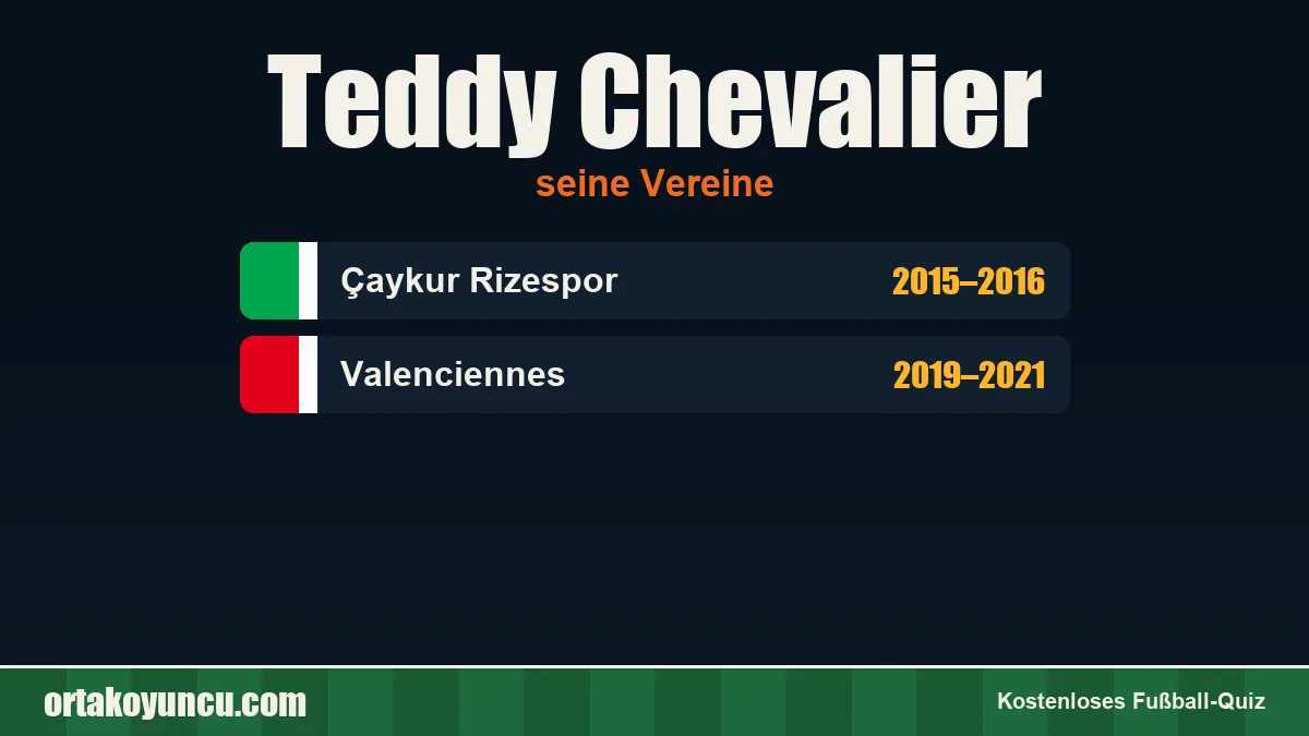 Teddy Chevalier: Vereine und Jahre