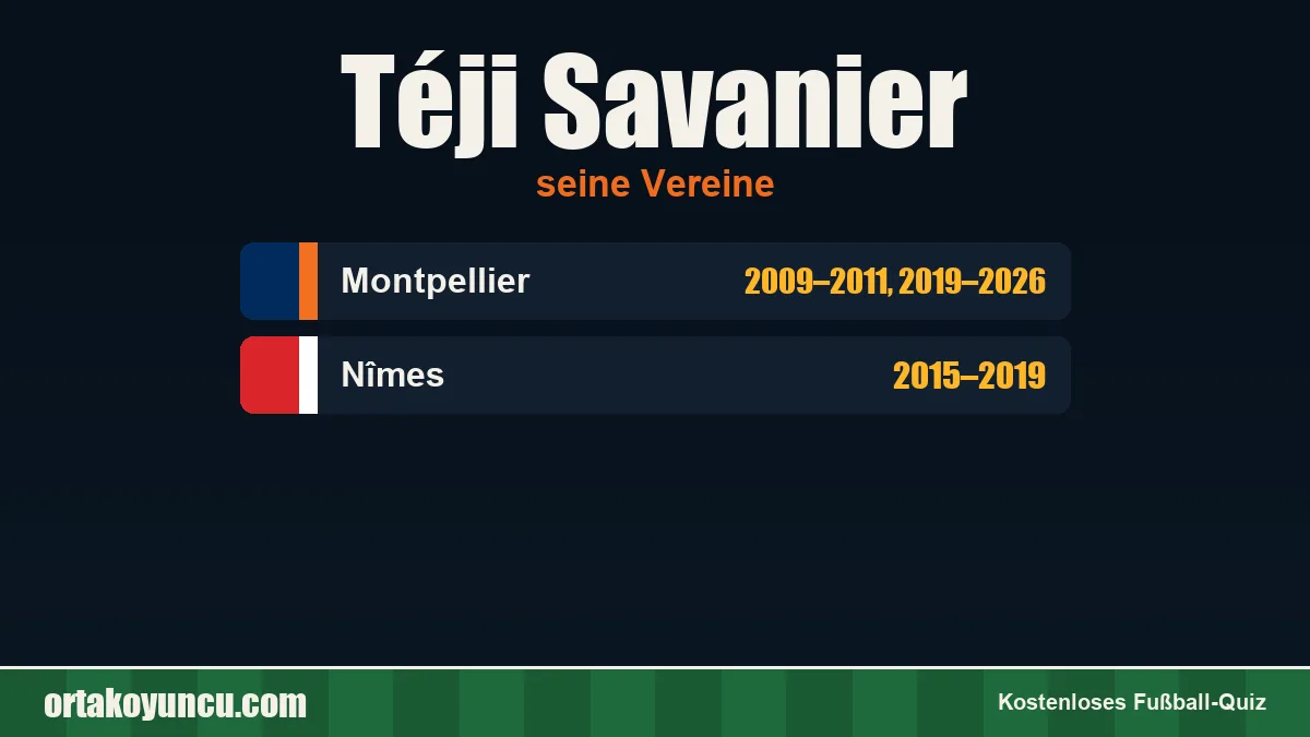 Téji Savanier: Vereine und Jahre