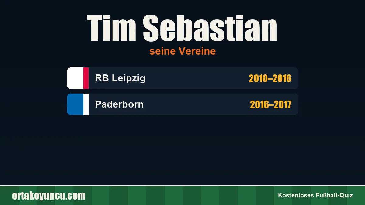 Tim Sebastian: Vereine und Jahre