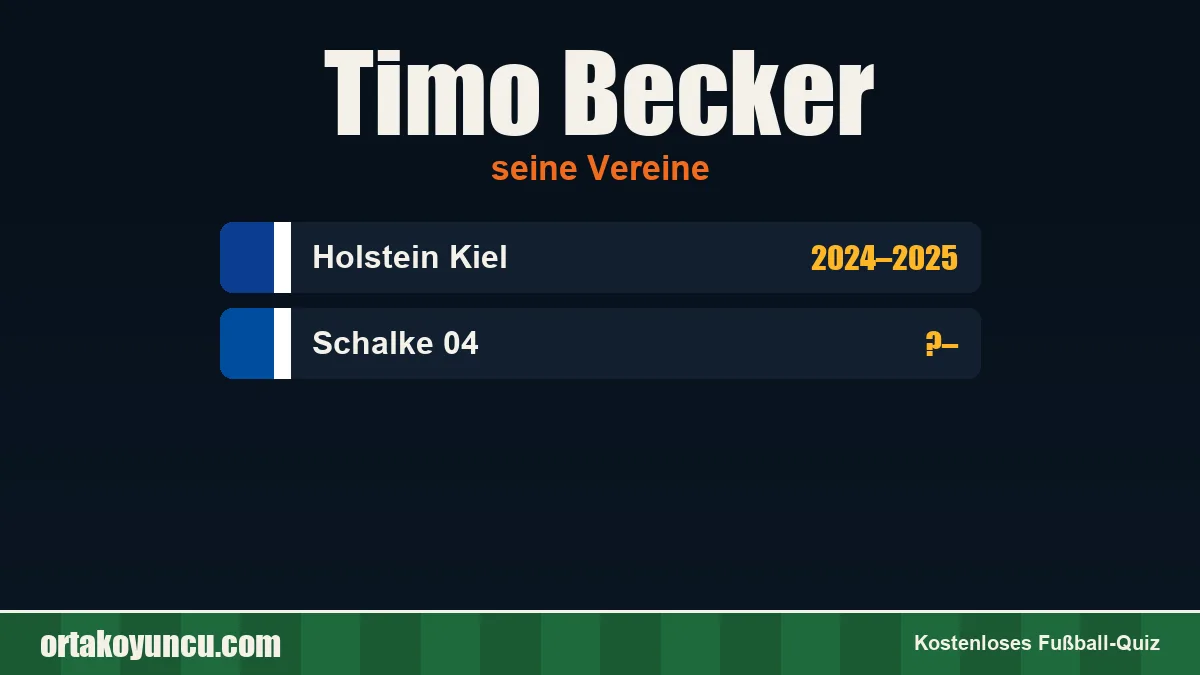 Timo Becker: Vereine und Jahre