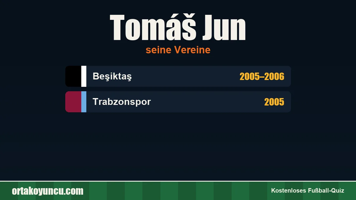 Tomáš Jun: Vereine und Jahre
