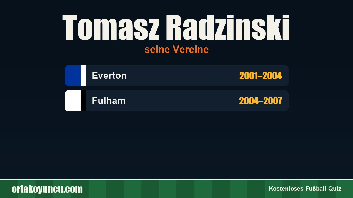 Tomasz Radzinski: Vereine und Jahre