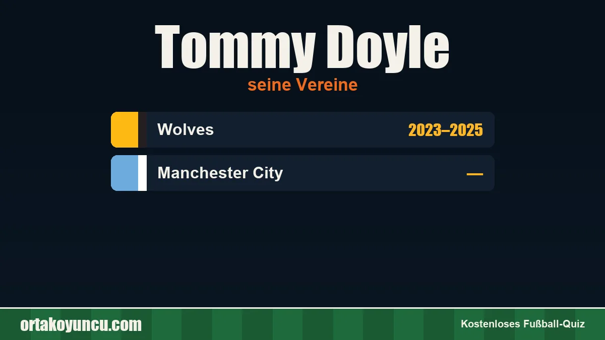 Tommy Doyle: Vereine und Jahre