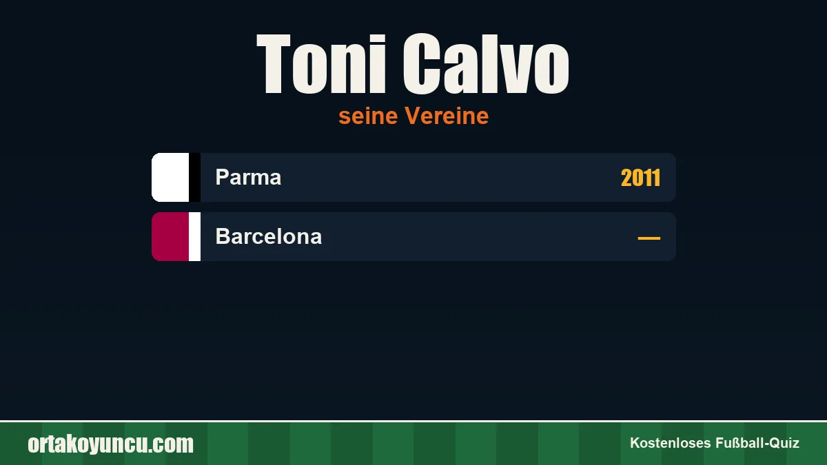 Toni Calvo: Vereine und Jahre