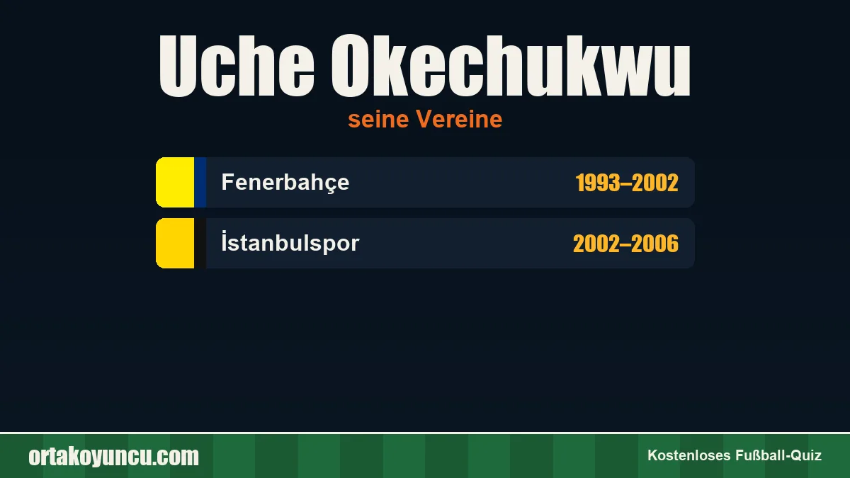 Uche Okechukwu: Vereine und Jahre