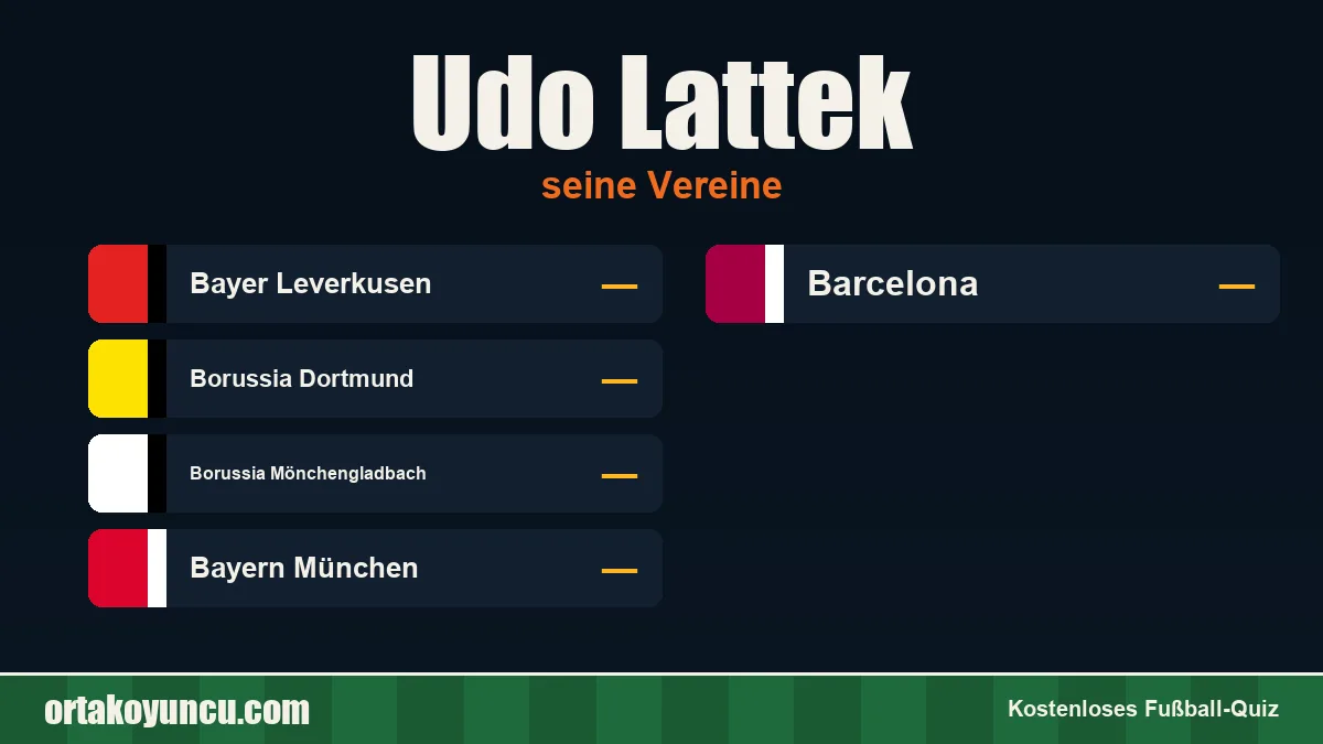Udo Lattek: Vereine und Jahre