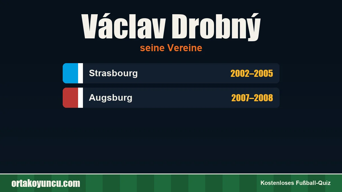 Václav Drobný: Vereine und Jahre