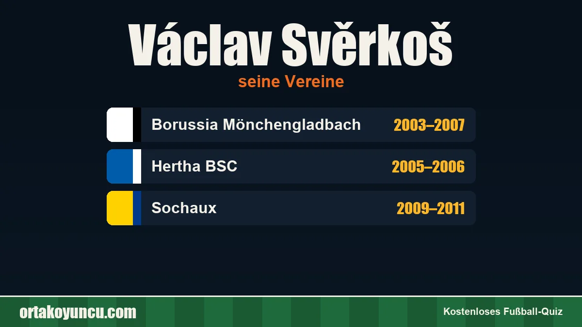 Václav Svěrkoš: Vereine und Jahre