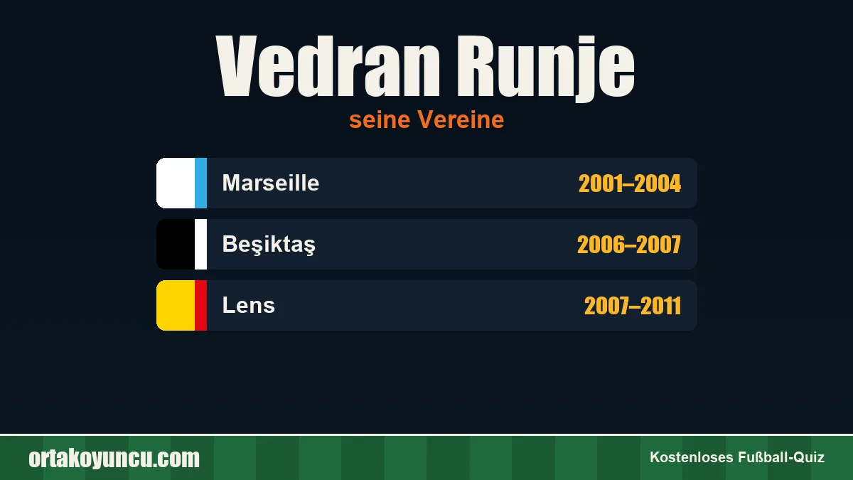 Vedran Runje: Vereine und Jahre