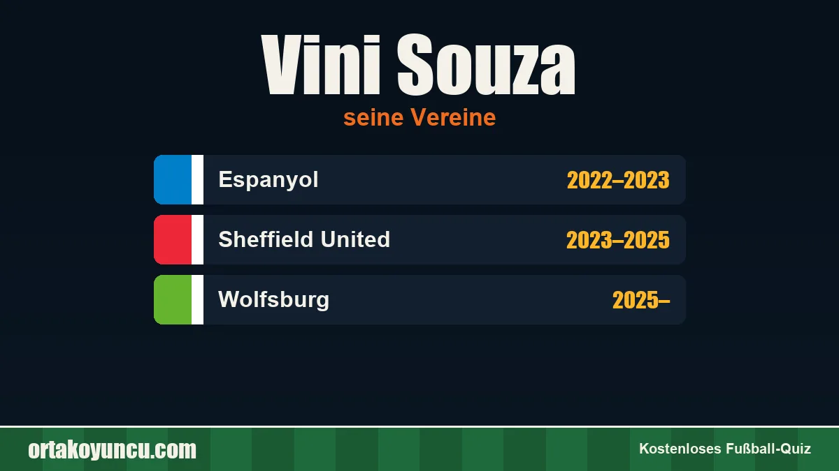 Vini Souza: Vereine und Jahre