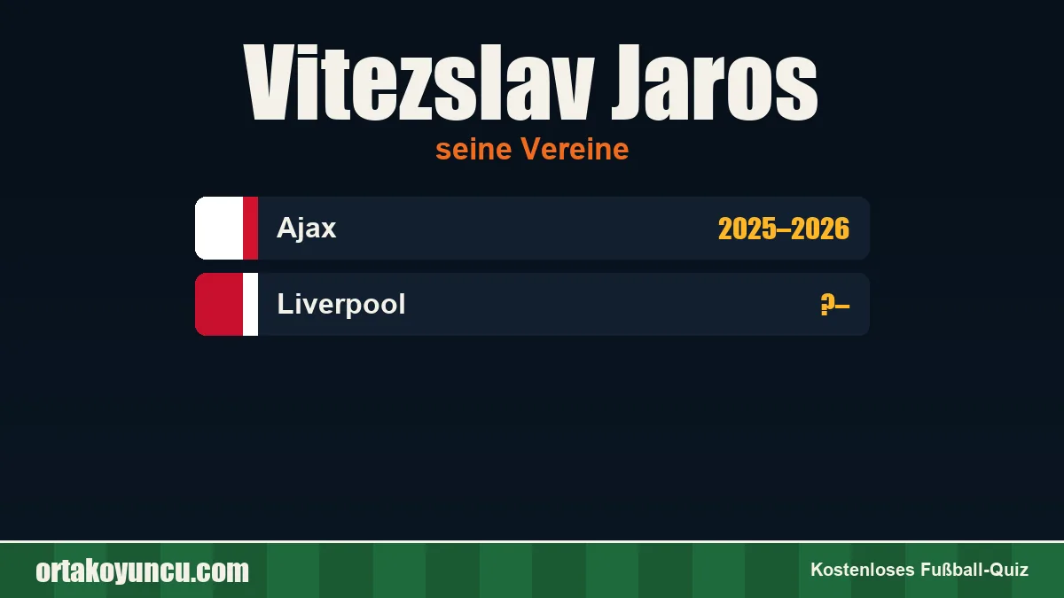 Vitezslav Jaros: Vereine und Jahre