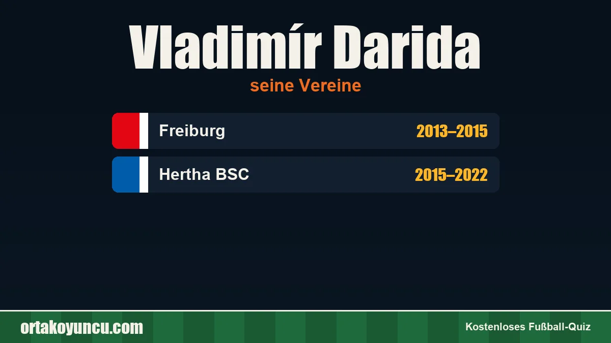 Vladimír Darida: Vereine und Jahre