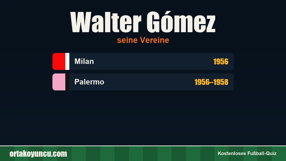 Walter Gómez: Vereine und Jahre