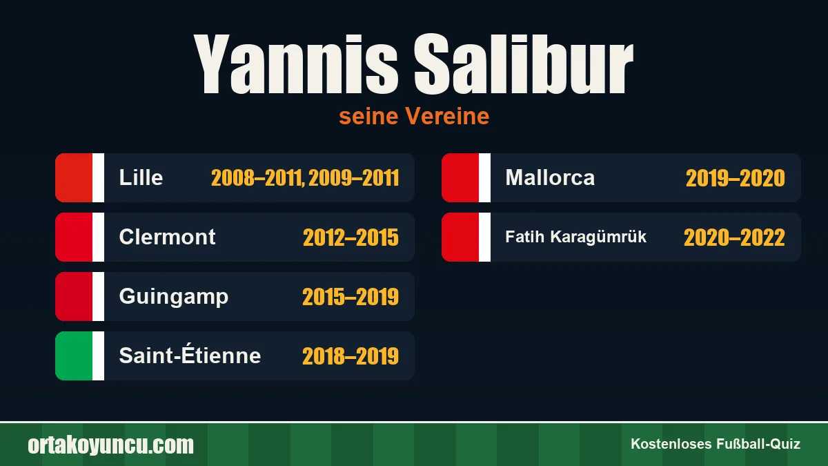 Yannis Salibur: Vereine und Jahre
