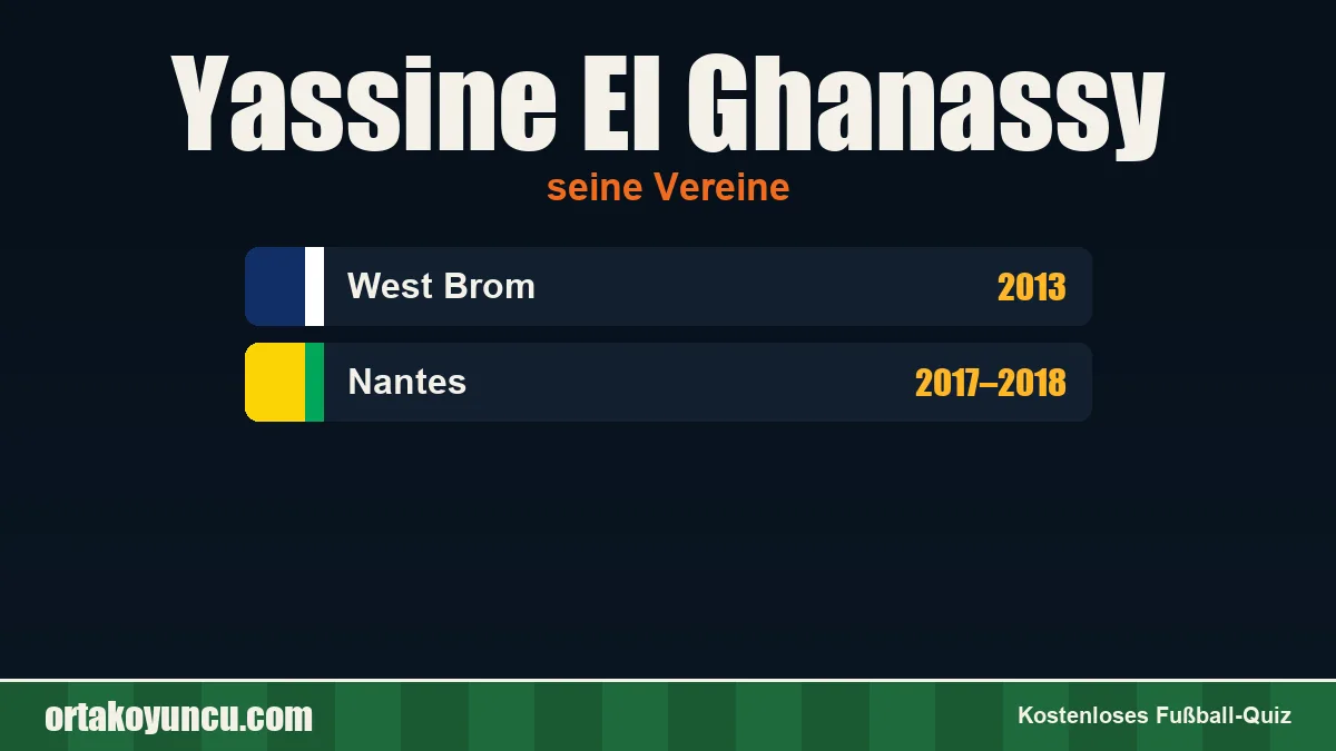 Yassine El Ghanassy: Vereine und Jahre
