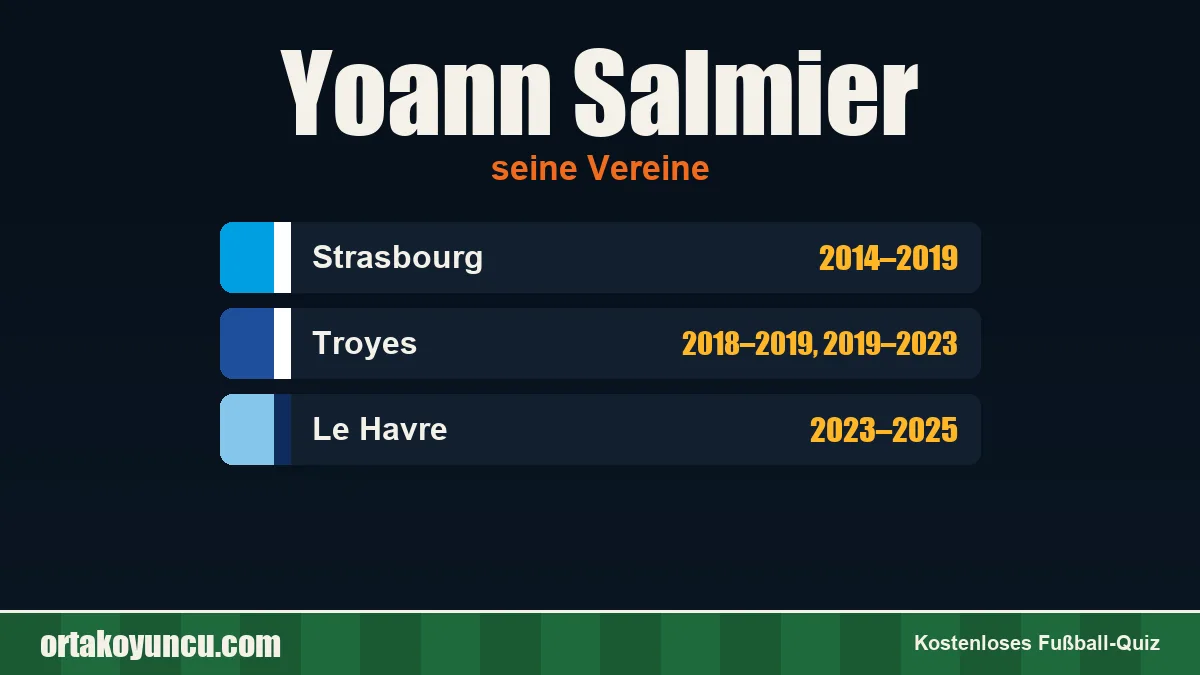 Yoann Salmier: Vereine und Jahre