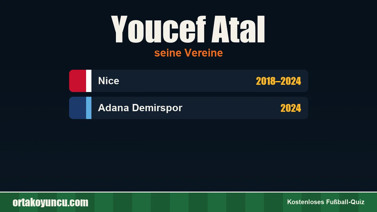 Youcef Atal: Vereine und Jahre