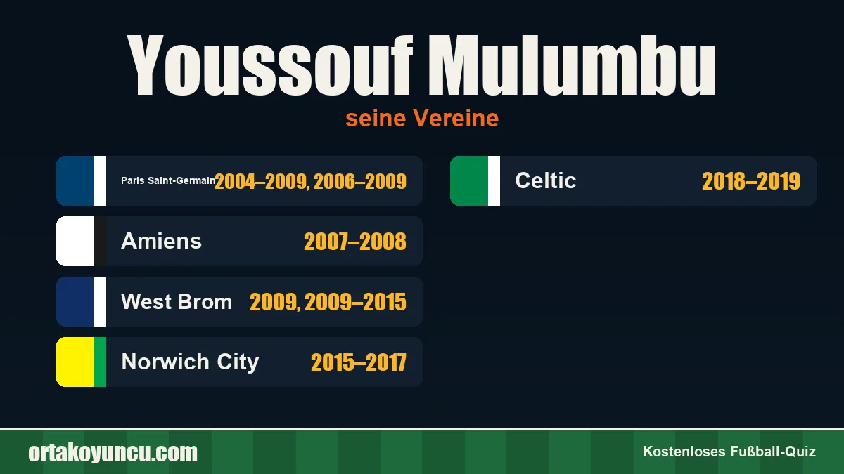 Youssouf Mulumbu: Vereine und Jahre
