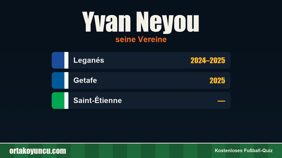 Yvan Neyou: Vereine und Jahre
