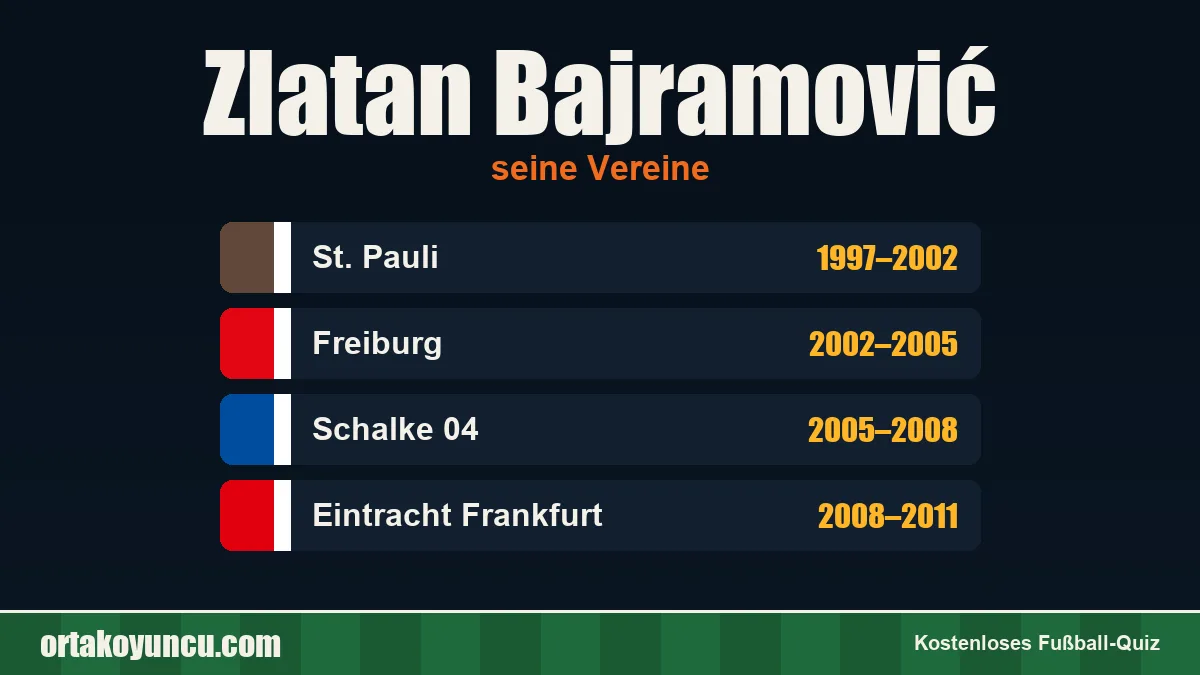 Zlatan Bajramović: Vereine und Jahre